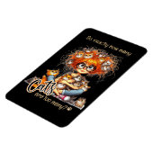 「正確には何匹の猫がいるか?」 キャットレディ マグネット (左側)