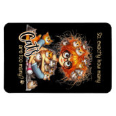 「正確には何匹の猫がいるか?」 キャットレディ マグネット (横)