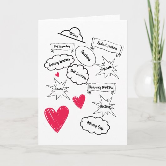 正社員に感謝する カード (正面)