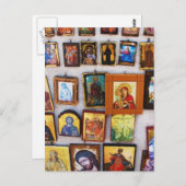 、正統のアイコン、ビザンチン、GrPostcardキリスト教 ポストカード (正面/裏面)