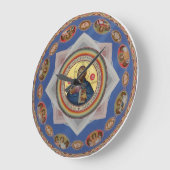 正統アイコン神教会宗教の聖者 ラージ壁時計 (傾斜)