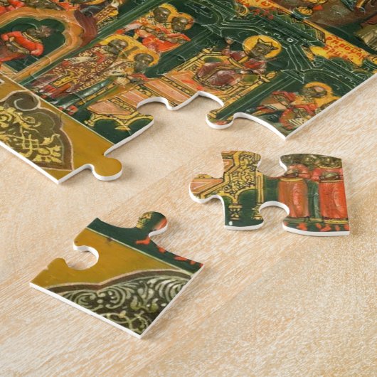 正統キリスト教のアイコンのカレンダー7月 ジグソーパズル (側面)