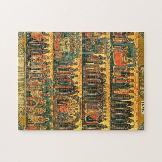 正統キリスト教のアイコンのカレンダー7月 ジグソーパズル (横)