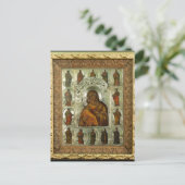 正統キリスト教の神の母ウラジミール ポストカード (スタンド正面)