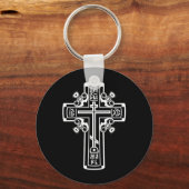 正統キリスト教十字架 キーホルダー (正面)