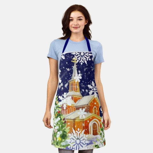 正統クリスマス エプロン (着用した状態)