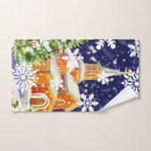 正統クリスマス バスタオルセット (ハンドタオル)