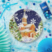 正統クリスマス ペーパープレート (パーティー)