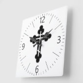 正統クロス スクエア壁時計 (傾斜)