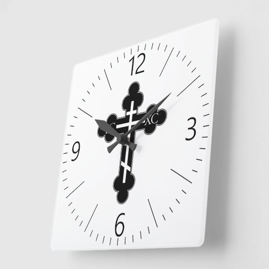 正統クロス スクエア壁時計 (傾斜)
