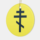 正統ロシアの十字 セラミックオーナメント (左)