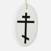 正統ロシアの十字 セラミックオーナメント (右)