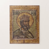 正統派キリスト教ビザンチンのヨブのアイコン ジグソーパズル (縦)