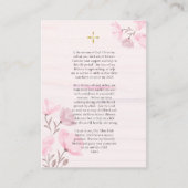 正統派キリスト教妊娠祈りの言葉カード プレイスカード (正面)