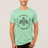 正統派キリスト教政治の誤った芸術 トライブレンドTシャツ (正面)