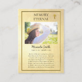 正統派キリスト教葬儀祈りの言葉カードトオコス プレイスカード (裏面)