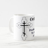 正統派的信仰: A.D. 33以来の真実の宣言 コーヒーマグカップ (正面左)