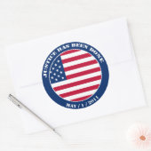 正義が行われたステッカー ラウンドシール (封筒)