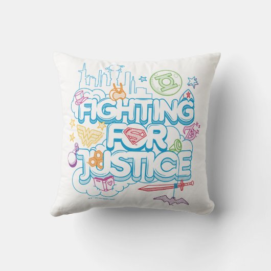 正義すごいのために戦うDCヒーローガールズ クッション (裏面)