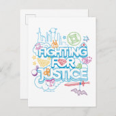 正義すごいのために戦うDCヒーローガールズ ポストカード (正面/裏面)