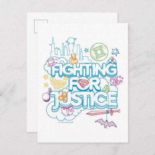 正義すごいのために戦うDCヒーローガールズ ポストカード (正面/裏面)