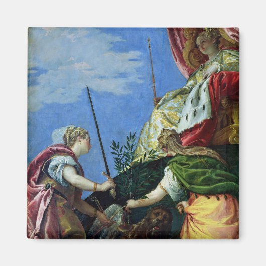 正義と平和の間に位置するヴェネツィア マグネット (正面)