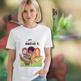 正義と行動への誓い 国際女性デー Tシャツ