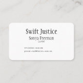 正義のあるDecoの暗い女性 名刺 (裏面)