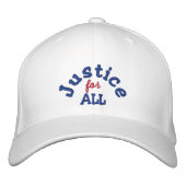 正義のための愛国的な刺繍帽子 刺繍入りキャップ (正面)