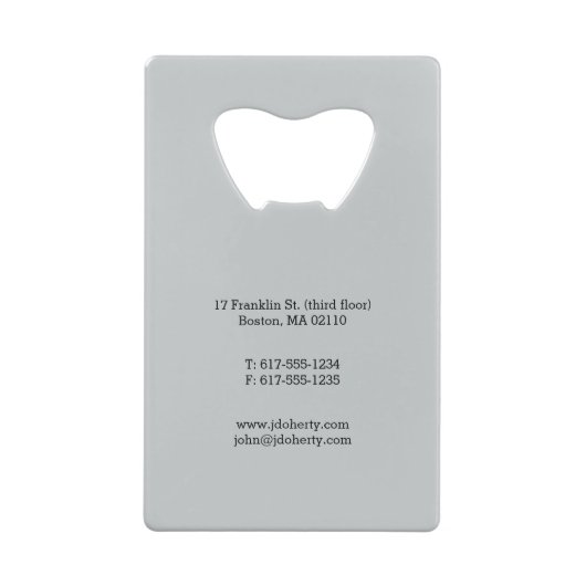 正義のはかりで測られる弁護士|のクラシック クレジットカード栓抜き (裏面)