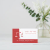 正義のはかりで測られる弁護士 名刺 (スタンド正面)