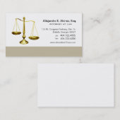 正義のはかりで測られる法律事務所の弁護士弁護士 名刺 (正面/裏面)