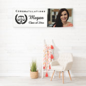 正義のはかりで測られる法律学校の卒業 横断幕 (インサイチュ)