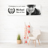 正義のはかりで測られる法律学校の卒業 横断幕 (インサイチュ)