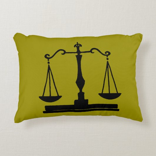 正義のはかりで測られる アクセントクッション (正面)