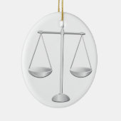 正義のはかりで測られる セラミックオーナメント (右)