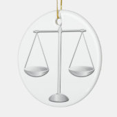 正義のはかりで測られる セラミックオーナメント (左)