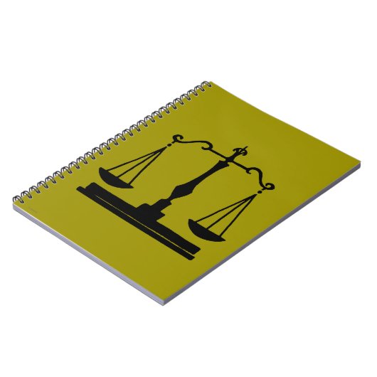 正義のはかりで測られる ノートブック (左側)