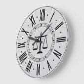 正義のはかりで測られるLAWERのオフィス| ラージ壁時計 (傾斜)