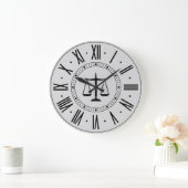 正義のはかりで測られるLAWERのオフィス| ラージ壁時計 (ホーム)