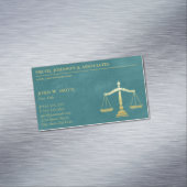 正義のはかりで測られるTurcuoise贅沢な弁護士 マグネット名刺 (インサイチュ)