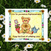 正義のキリスト教のはがきを感動的描く ポストカード