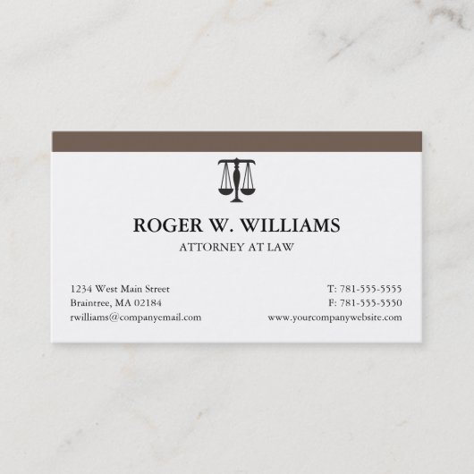 正義のスケールが付いているきれいな弁護士の名刺 名刺 (正面)