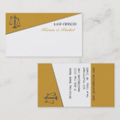正義のスケールによって   分けられる注意の弁護士弁護士 名刺 (正面/裏面)