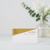 正義のスケールによって   分けられる注意の弁護士弁護士 名刺 (スタンド正面)