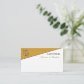 正義のスケールによって   分けられる注意の弁護士弁護士 名刺 (スタンド正面)