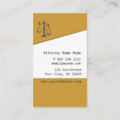 正義のスケールによって   分けられる注意の弁護士弁護士 名刺 (裏面)