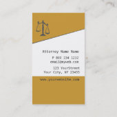 正義のスケールによって   分けられる注意の弁護士弁護士 名刺 (裏面)