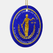 正義のスケールは個人化なります セラミックオーナメント (右)