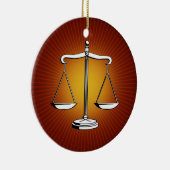 正義のスケールを持つオーナメント セラミックオーナメント (右)